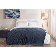 Özdilek Gelin Seti Triko Battaniye Nadıa Mavi