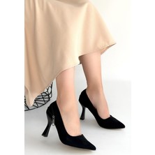 Mareandpanda Retta Siyah Süet Topuklu Ayakkabı