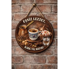 Mayeka Cafe Restoran Için Türk Kahvesi Kahve Duvar Kapı Tablo Süsü Ahşap Askılı Pano Tabela No 29