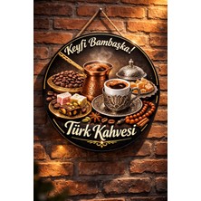 Mayeka Cafe Restoran Için Türk Kahvesi Kahve Duvar Kapı Tablo Süsü Ahşap Askılı Pano Tabela No 32
