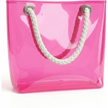 Neon Şeffaf Pvc Plaj & Günlük Tote Çanta 20LITRE Hacim – Halat Saplı Modern Tasarım