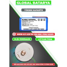 Global Batarya Homend Alex Laser Pro 1285H Robot Süpürge Bataryası 14.4V 3200MAH Li-Ion Pil (Yüksek Kapasite)