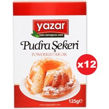 Yazar Pudra Şekeri 125 gr x 12 Paket