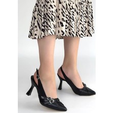 Mareandpanda Jedda Siyah Cilt Topuklu Ayakkabı