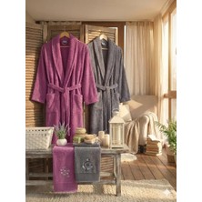 Zena Mürdüm Antrasit Havlulu Bornoz