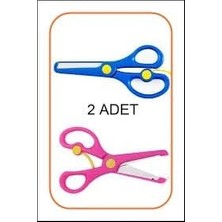 Leaf Shop Adet Çocuk Makası Küt Uçlu Yaylı Plastik Korumalı Okul Makası