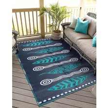 Leaf Shop Halı Savana 8809 Plaj Kamp Piknik Bahçe Balkon Teras Hasır Mat Savan 90X180