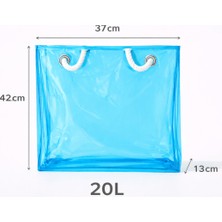Neon Şeffaf Pvc Plaj & Günlük Tote Çanta 20LITRE Hacim – Halat Saplı Modern Tasarım