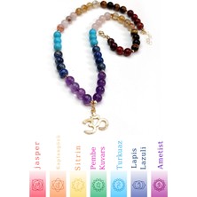 Herkimer Doğaltaş Orijinal Doğaltaş 7 Çakra Enerji Aura Kolyesi