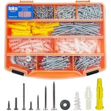 Leaf Shop Hobi-1 891 Parça 12 Çeşit, Pul, Vida ve Dübel Seti, Organizer Takım Çantalı