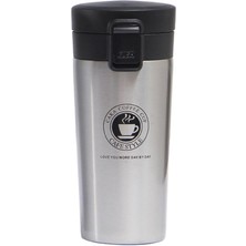 Leaf Shop 304 L Çelik Gri 500 ml Kahve Termos Mug CIN406GR