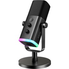 Leaf Shop Usb/xlr Dinamik Mikrofon, Podcast Kayıt Için, Rgb Işıklı Pc Bilgisayar Oyun Akış Mikrofonu, Sessiz Düğme, Kulaklık Jakı, Masaüstü Standı, Şarkı Söylemek Için Vokal Mikrofon Youtube-Ampligame