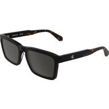 Calvin Klein Jeans Ckj 25617S 001 56 Unisex Dikdörtgen Siyah Kemik Güneş Gözlüğü
