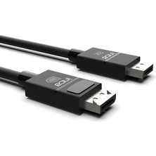 Leaf Shop Idpd-30 Displayport To Displayport 8k (7680 x 4320) @60 Hz Kablo 2m - Siyah, Tüm Displayport Cihazlarla Uyumlu, Yüksek Yenileme Hızı,net ve Pürüzsüz Görüntü