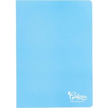 Leaf Shop Colors A4 80 Yaprak Çizgili Defter, Mavi