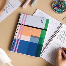 Leaf Shop A5 Spiralli Ders Çalışma Planlayıcısı - Study Planner - Sınava Hazırlık Ayt-Tyt-Kpss-Ales-Yds Renkli