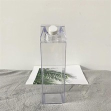 Leaf Shop Kutu Tasarımlı Su Kahve Içecek Şişesi | Cam Değildir | Kahve ve Sunum Bardağı ve Matarası 500-600ML