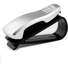 Leaf Shop Oto Araç Içi Mandallı Gözlük Tutucu Güneş Gözlüğü Tutma Klipsi Gümüş - AL2994