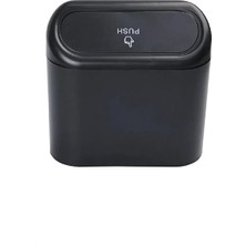 Leaf Shop Oto Çöp Kutusu Siyah Portatif Araç Içi Taşınabilir Kapaklı Organizer Aksesuar Araba Çöp Kovası Taşınabilir Araç Çöp Kutusu, Ev, Mutfak, Oturma Odası, Iç Mekan Için Kullanılabilir