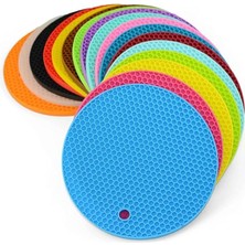 Leaf Shop Home Silikon Nihale,tencere ve Çaydanlık Altlığı,yanmaz Yapışmaz Silikon Nihale (Yuvarlak)