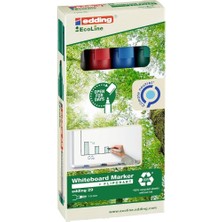 Leaf Shop 29 Ecoline Beyaz Yazı Tahtası Kalemi, 4'lü Set, Karışık Renkler, Kesik Uç, Yeniden Doldurulabilir