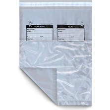 Leaf Shop Gri Kargo Poşeti 30X37+5 cm - 100 Adet