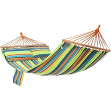 Leaf Shop Hamak, Dış Mekan, Çok Kişilik, Çubuk Hamak, Taşınabilir ve Nefes Alır, 210 x 150 Cm, Tüv Rheinland, 300 kg Statik Yük Kapasitesi, Dış Mekan Bahçe GDC22Q Için