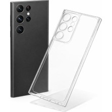 Bzontech Samsung Galaxy S24 Ultra Uyumlu Kılıf Şeffaf Silikon Kamera Korumalı 3D