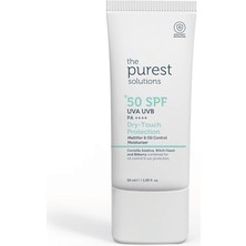 Leaf Shop Purest Solutions, Yağlı ve Karma Ciltler Için Matlaştırıcı Güneş Koruyucu Krem Spf 50, 50 ml