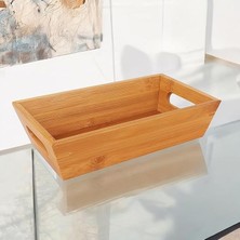 Leaf Shop Deconox Bambu Ekmek Sepeti 23X13X7CM, Bambu Ekmeklik, Bambu Ekmek Sunumluk