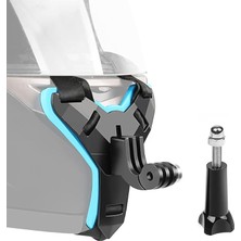 Leaf Shop Tam Yüz Kask Çene Dağı Çene Tutucu Motosiklet Kask Kayışıhero Için 7/6/5/4/3 Sjcam SJ5000 / 6000/7000OSMO Eylem Xıaoyı Spor Eylem Kamera Için Motosiklet