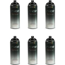 Leaf Shop 6 Adet Carat RAL9005 Siyah Mat Sprey Boya 400ML
