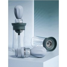 Leaf Shop Cam Hazneli Şişe Silikon Yağ Sos Yumurta Fırçası Yağlama Fırçası