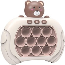 Leaf Shop Konsol Sesli Işıklı Pop It Oyuncak Elektronik Popit Sevimli Ayıcık Oyun Konsolu PB129801