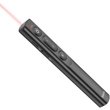 Leaf Shop 100MT Mesafeli USB Girişli Şarjlı Rf2.4ghz Projeksiyon Sunum Kumandası Kırmızı Lazer Işaretçili