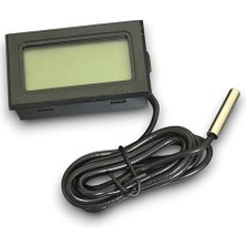 Leaf Shop Dijital Termometre Sıcaklık Ölçer - Siyah (Pil Dahil)