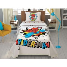 Leaf Shop Disney The Amazing Spiderman Lisanslı Karakter BASKILI%100 Pamuk Pike Takımı, Çok Renkli, Tek Kişilik (Pike: 160X230 Cm/lastikli Çarşaf: 100X200 Cm/yastık Kılıfı: 50X70 Cm)