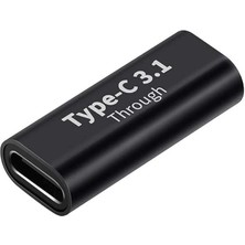 Leaf Shop 3352 Type C USB 3.1 Dişi Çevirici Dönüştürücü Adaptör Type C Dişi To Type C Disi 3.1 Yüksek Hızlı Veri Aktarım Desteği (10GBPS) Çift Yönlü Çalışma Alüminyum Alaşımlı Kaliteli Malzeme