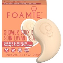 Leaf Shop Sabit Sabun, Papaya ve Yulaf Sütlü, Rahatlatıcı ve Besleyici Papaya Sabun, Seyahat FORMATINDA,%100 Vegan ve Plastiksiz, 20 G