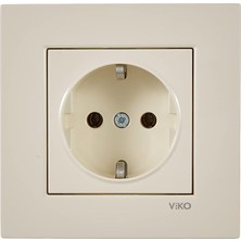 Leaf Shop Karre Krem Topraklı Priz