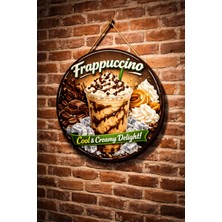 Mayeka Cafe Restoran Için Frappuccino Kahve Duvar Kapı Tablo Süsü Ahşap Askılı Pano Tabela No 4