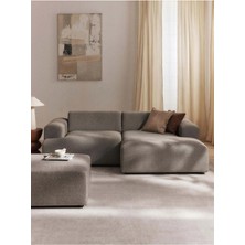 S Home Design Concept Molly Mini 2 Modül Kanepe Köşe Koltuk, Sağ Köşe, Keten Vizon 210X145 cm