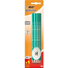 Leaf Shop Evolution Hb Kurşun Kalem ve Silgi Seti, 10 Hb Uçlu Kurşun Kalem ve 1 Silgi