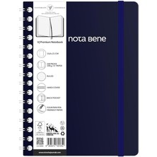 Leaf Shop Bene Spiralli Premium Sert Kapak Defter, 14.8X21 Cm, Çizgili