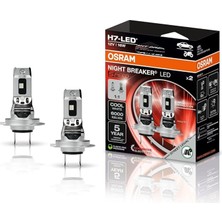 Leaf Shop H7 Night Breaker LED Speed,trafiğe Çıkma Onaylı, 6000 K, Hızlı Kurulum, Mekanik Aksesuar Gerekmez, LEDEC02 Entegre
