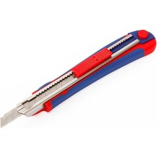 Leaf Shop WP212010 9 mm Ağır Hizmet Paslanmaz Çelik Kasa Yedek Kartuşlu Maket Bıçağı + 2 Adet Yedek Bıçak