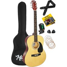 Leaf Shop RG-530NT Kaliteli Natural 40 Inç Akustik Gitar Seti 4/4 Yetişkin