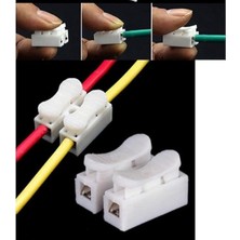 Leaf Shop Vidasız Sıra Buat Kablo Klemens Basmalı Tip 2 Li 2 Pin 10'li Paket