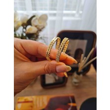 Xuping Jewelry Çift Taraflı Gold Halka Küpe