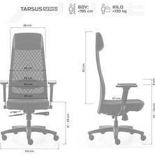 Leaf Shop Tarsus Business Çalışma Koltuğu Kumaş Siyah